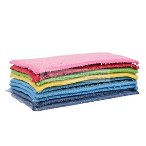 Chiffons de nettoyage de cuisine colorés Amigo, rectangulaires, double face, pour casseroles et poêles - Product Image 2