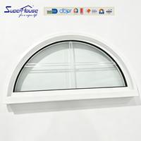 Ventana Fija Arqueada con Rotura de Puente Térmico, Marco de Aleación de Aluminio Multicolor, Aislamiento Acústico, Diseño Moderno Personalizado