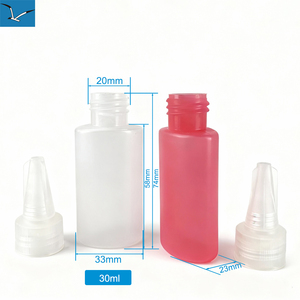 30ml 1oz rỗng LDPE PE nhựa bóp chai màu hồng mờ với nhọn <span class=keywords><strong>cap</strong></span> khác nhau Tops Twist Chai nhỏ giọt - Product Image 2