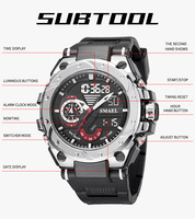 SMAEL Top-Marke Neue Herrenuhr Sport Wasserdicht Dual-Display-Uhr Herren LED Quarz Digital Armbanduhr Relogio Masculino