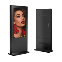 Afficheur numérique LCD extérieur de 55 pouces à haute luminosité 3000 nits, étanche IP65, avec animation SDK, sur pied, pour centre commercial