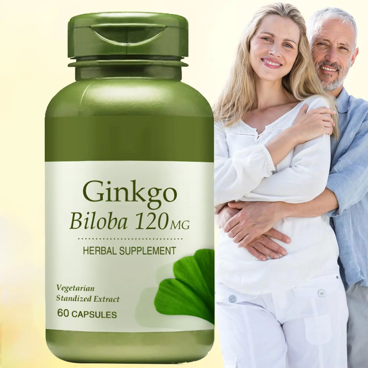 OEM-Ginkgo-Biloba-Extrakt-Kapsel für Gedächtnisunterstützung, Hirnfunktion und geistige Wachsamkeit