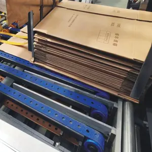 Máquina automática para fabricar cajas de cartón corrugado, encoladora de cartón plegable