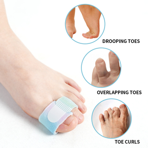 Élastique coloré pour Bandage de pied à la main Velcro chevauchant de petites bandes de tissu avec séparateur d'<span class=keywords><strong>orteil</strong></span> en marteau réglable pour Hallux Val - Product Image 6