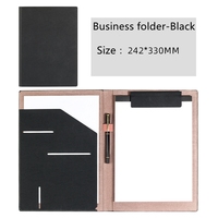 Portapapeles A4 con Almacenamiento, Portapapeles de Cuero Creativo con Clip Magnético para Oficina, Enfermeras y Estudiantes