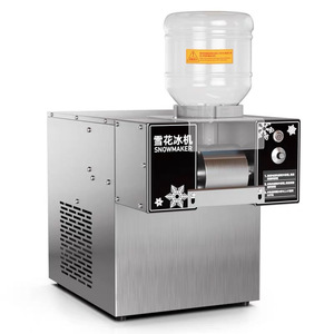 Máquina comercial de hielo raspado de acero inoxidable eléctrica independiente para tiendas de té con leche y tiendas de postres - Product Image 2