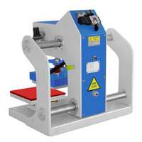 Nouvelle presse à chaud numérique pneumatique automatique à double station pour imprimante à plat, 15x15cm, double plateau, pour vêtements