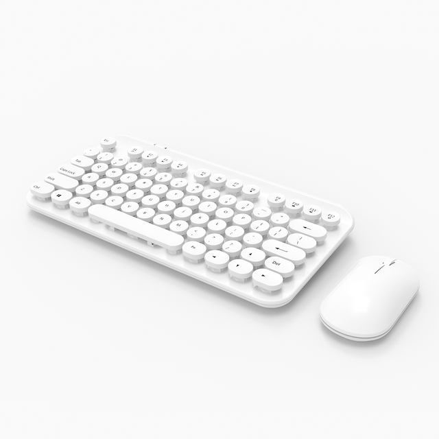 Guangdong 2.4G Wireless Retro Punk Gaming Keyboard and Mouse Set Slim and Mini Computer Accessories