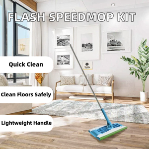 Flash Speedmop Kit di Pulizia Pavimenti in Plastica Riutilizzabile (1 Manico, 8 Ricariche Umide e 16 Ricariche Asciutte) Rapido, Facile, Igienico, Trappola per lo Sporco - Product Image 2