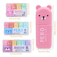 Ensemble de stylos surligneurs obliques Doit Mini, 6 couleurs, boîte cadeau, protection des yeux pour les élèves, marqueur LEDger, stylo à dessin en plastique