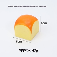 Jouet de décompression en PU à rebond lent, simulation de pain à presser, gâteau de dessert souple, modèle de pain hawaïen PU-MB-9153, sac OPP
