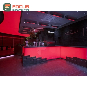 ชั้นวางสินค้ากาแฟแบบกะทัดรัด แผงไม้ระแนงสำหรับโชว์ขนมบิสกิต ชั้นวางโชว์สินค้าจากร้านค้าขายกาแฟ - Product Image 3