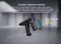 Lector/Escritor Portátil de Etiquetas RFID SM72 Scanmax con Android 11 y ABS para Gestión de Activos Escáner RFID UHF de Mano de Largo Alcance