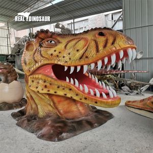 Statue <span class=keywords><strong>de</strong></span> dinosaure en fibre <span class=keywords><strong>de</strong></span> verre, tête <span class=keywords><strong>de</strong></span> T-Rex - Étanche pour une utilisation en extérieur/intérieur dans les centres commerciaux et les parcs d'aventure, <span class=keywords><strong>photographie</strong></span> - Product Image 2