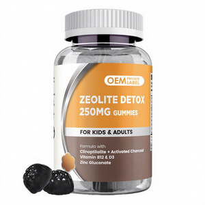 Gomitas de Zeolita para Desintoxicación, OEM ODM, para Adultos y Niños, Suplemento de Clinoptilolita, Carbón Activado, Vitamina B12, D3, Metales Pesados, para Mujeres - Product Image 1