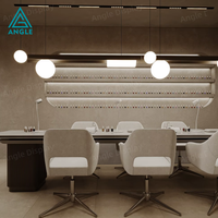 Meuble de présentation moderne pour salon de manucure avec éclairage LED, design intérieur de salon de beauté et spa, décoration de salon