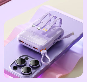 Banque d'alimentation portable à charge rapide avec câble intégré pour les trajets quotidiens, les voyages et la recharge des appareils en déplacement - Product Image 6