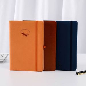 Promotional Gift A4 <b>A5</b> A6 Gold Stamping Leather Customized Inner Page Binding Elastic Strap <b>Notebook</b> With Pu Cover - Product Image 5