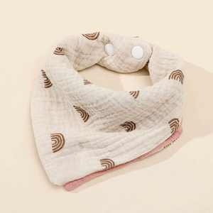 Bavoirs pour bébé en coton biologique 100% - Triangles colorés - Absorbants - Séchage rapide - Bandana - Bavoirs en coton biologique pour bébé - Product Image 2