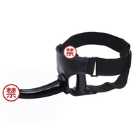 AMOUR. Dildo réaliste souple à porter avec harnais réglable, double strap-on, vibration à fréquence variable, pull-up