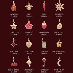 D448 Elegante <span class=keywords><strong>Ciondolo</strong></span> in Acciaio Inox a Forma di <span class=keywords><strong>Coccinella</strong></span>, Fungo, Fiore, Ciliegia, Accessorio Smaltato per Creazione di Gioielli da Donna - Product Image 5