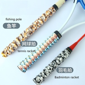 Cintas de agarre antideslizantes de <span class=keywords><strong>precio</strong></span> barato de alta calidad, Impresión de LOGOTIPO personalizado en colores, Cinta de agarre de Bádminton de tenis duradera, Overgrip - Product Image 4