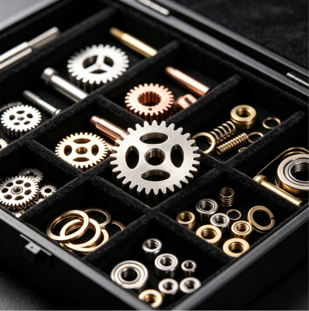 Miniature Precision Mechanical Parts Kit Micro Gears Springs Bearings Pins Set for Watch Clock Repair DIY Model