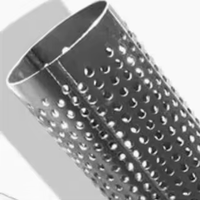 Tube perforé en acier inoxydable galvanisé INNOVAT-LL, épaisseur 1,2 mm, soudure continue, trous de 3 mm, espacement de 5 mm