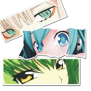 7 New design Anime Girls watching Car Reflective Peek Reflective Vinyl stickers and decals Hold on to car stickers