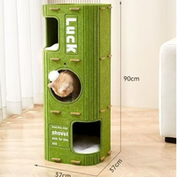 Arbre à chat d'intérieur multifonctionnel en feutre, avec maisonnette, tunnel, structure d'escalade et lit, mobilier de luxe moderne et écologique pour chat