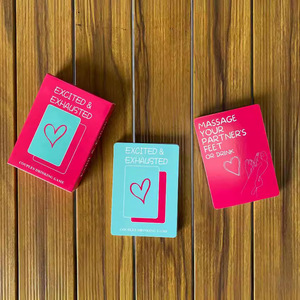Excité et épuisé adulte 50X cartes à jouer jeu de cartes à boire conçu pour les couples car il aide pour les <span class=keywords><strong>rencontres</strong></span> - Product Image 5