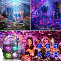 4 Balles Magiques Lumineuses LED RGB Stroboscopiques pour Fêtes, USB avec Télécommande et Activation Sonore pour DJ, Bar, Boîte de Nuit, Mariage |   YSH