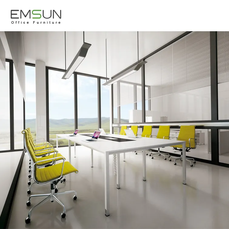 EMSUN Factory Price Customized Office Furniture Modern Large Conference Table Design For 12 Person