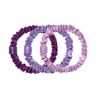 Élastiques à cheveux en soie de mûrier de qualité 6A, écologiques et durables, 1 cm, chouchous en soie personnalisés avec étiquette cousue, chouchou fin en soie véritable unisexe