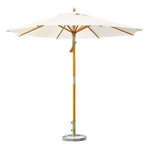 Parasol de jardin moderne pliable, résistant au vent et à la pluie, en bois, pour la plage, le jardin, le bord de piscine - Product Image 2
