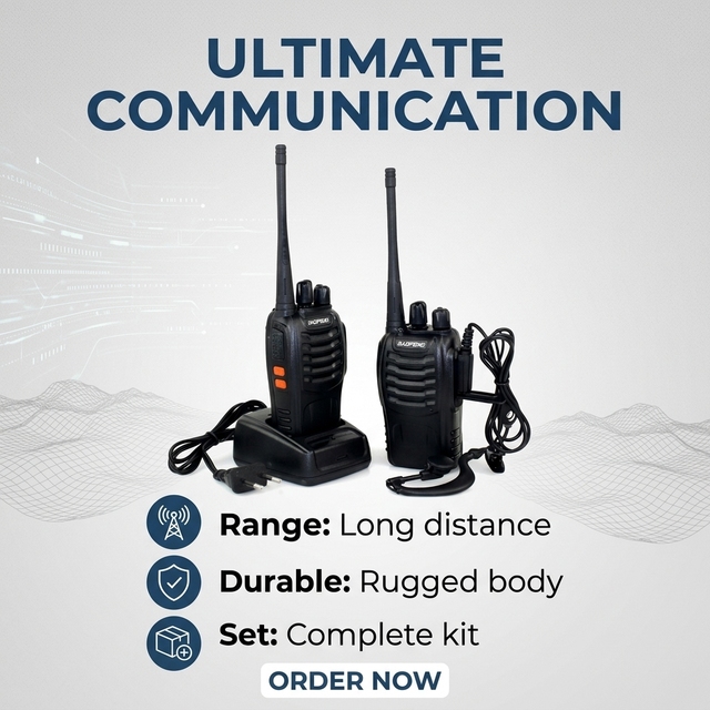 5W Mini for BF-888S VHF Walkie Talkie Portable Two-way Radio with Long Distance 5-10km Range