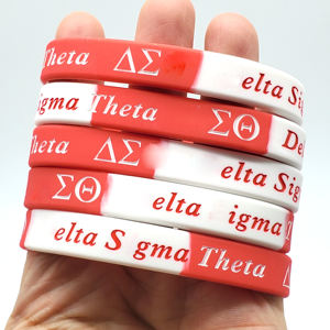 Los mejores vendedores de la fábrica de pulseras 2025 pulsera <span class=keywords><strong>Sigma</strong></span> Gamma brazalete Rho Sorority pulsera fraternidad joyería pulsera de silicona - Product Image 2