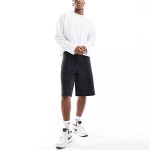 T-shirt da uomo a maniche lunghe <span class=keywords><strong>bianca</strong></span> tinta unita, vestibilità ampia e squadrata, in cotone, stile streetwear, di tendenza - Novità e Offerte imperdibili - Product Image 4