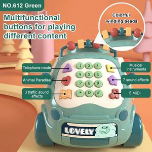 कस्टम मज़ेदार शिशु प्रारंभिक शैक्षिक बहुक्रियाशील संगीत टेलीफोन कार खिलौना प्लास्टिक बच्चा खिलौना खिलौना खिलौना - Product Image 3
