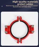 Pince de fixation de câble en alliage d'aluminium multi-couleurs par pulvérisation, pince anti-vent pour câbles aériens pour projets électriques