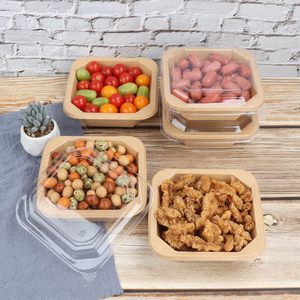 Tazón de Ensalada de Papel Kraft de 800 ml de la <span class=keywords><strong>Mejor</strong></span> Calidad, con Tapa Transparente a Prueba de Fugas, para Comida para Llevar, con Logotipo Personalizado - Product Image 5