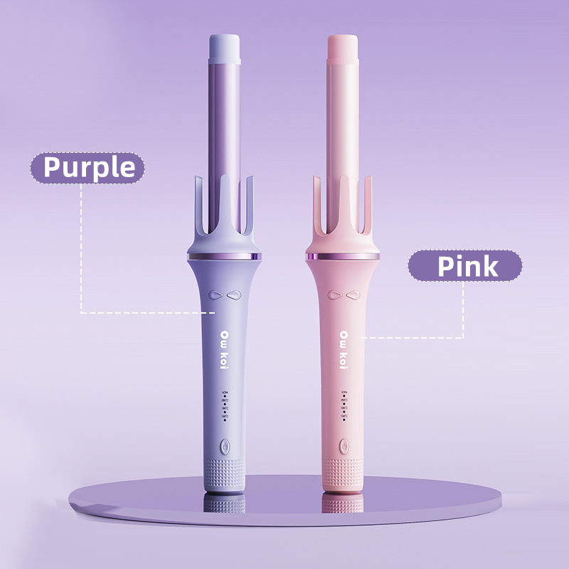 60 Multifunctional Curly Roller Round Brush Interchangeable Hair Curler Electric Auto Rotating Matic Curling Wave Wavy Iron Set