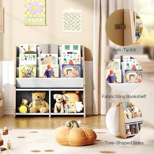 Ensemble organisateur d'étagère et de rangement de jouets pour enfants, rangement pour livres d'enfants, <span class=keywords><strong>présentoir</strong></span> de bibliothèque, étagère pour enfants - Product Image 5