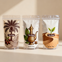 Sachet Doypack Personnalisé Imprimé Style Moyen-Orient avec Fermeture Zip Refermable pour 250g de Thé