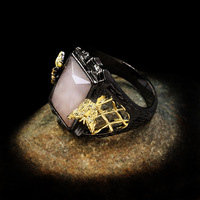 KYRA01050 — bague en pierres précieuses pour femme, bijoux classiques, plaqué or, à la mode