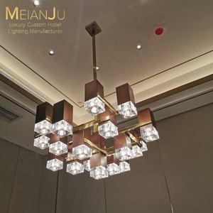 Zhongshan Crafted Large Luxury Indoor Hanging Light Four-Sided Crystal Prism Premium Chandelier para Hotel Villa Home Decor - Product Image 2