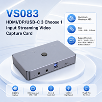 Tarjeta de Captura de Video HDMI DP USB-C 4K*60Hz, Entrada 3 en 1, PD 100W, VRR, HDR, Salida en Bucle, NV12, YUY2, IT9337, para Transmisión en Vivo