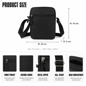 Wholesale Waterproof Oxford Men's Crossbody <strong>Bag</strong> Custom logo Multi Pocket <strong>Lightweight</strong> Shoulder Messenger <strong>Bag</strong> for Outdoor <strong>Travel</strong> - Product Image 4