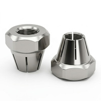 Custom CNC Turn-Mill Stainless Steel Slotted Spring Clamping Nut Split Collet Lock Nut for Tool Fixture