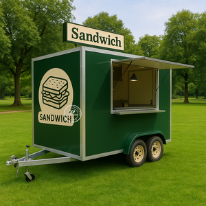 Camion de restauration mobile professionnel, remorque à glaces, équipement de fenêtre de vente, équipement de restaurant, frites, acier inoxydable, commercial - Product Image 2